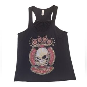 Five Finger Death Punch Women's Black‎ 5FDP Skull Logo Tank Top Small